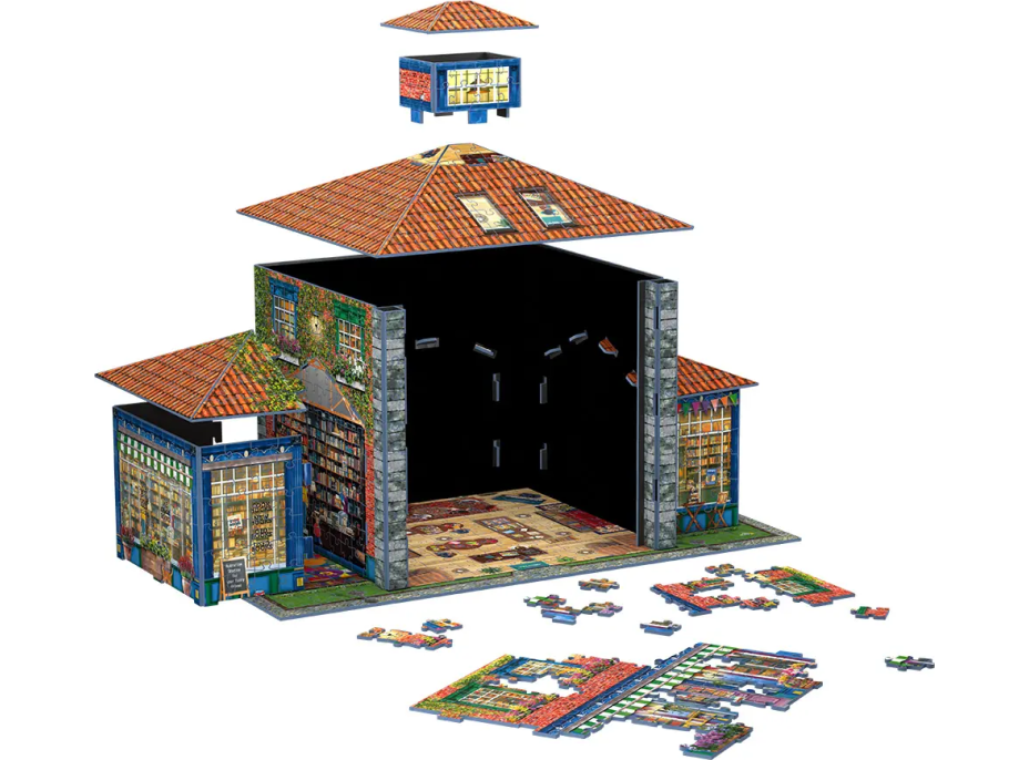 EUROGRAPHICS 3D puzzle Knihkupectví 1389 dílků