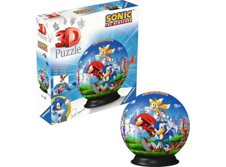 RAVENSBURGER 3D Puzzleball Sonic 72 dílků