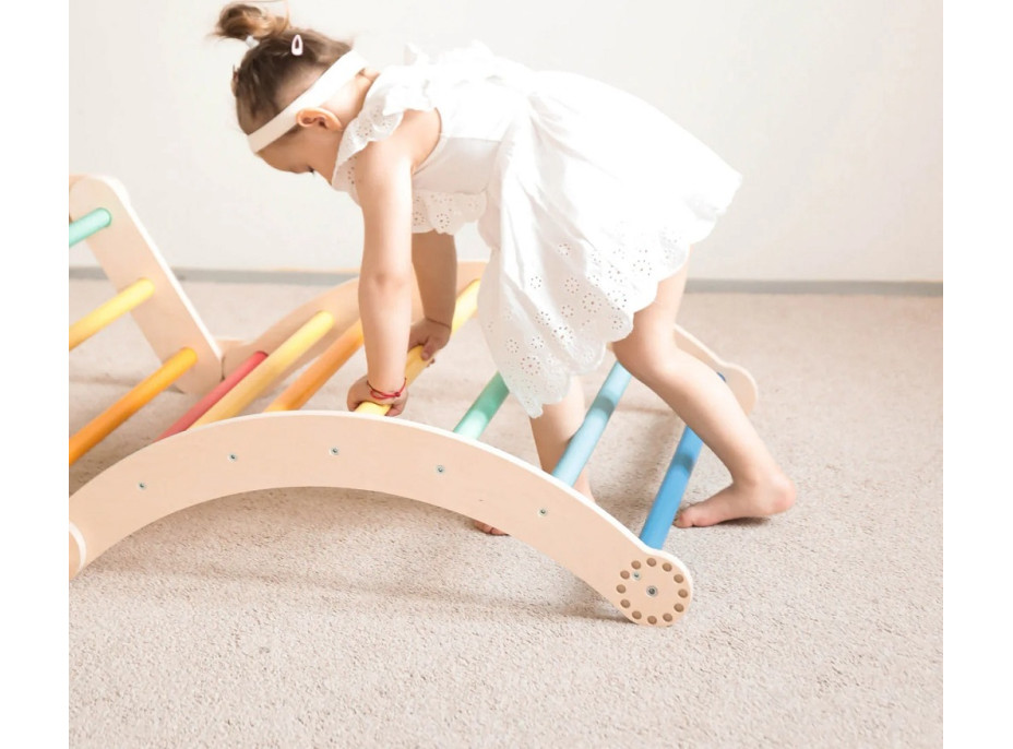 BusyKids Velká skládací lezecká sestava duhová