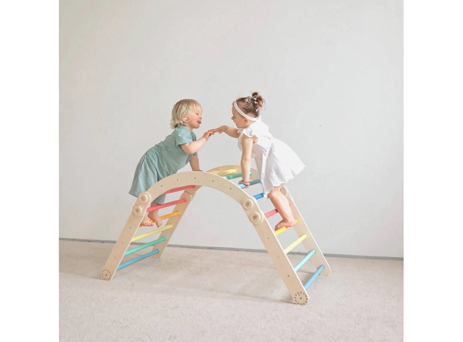 BusyKids Velká skládací lezecká sestava duhová