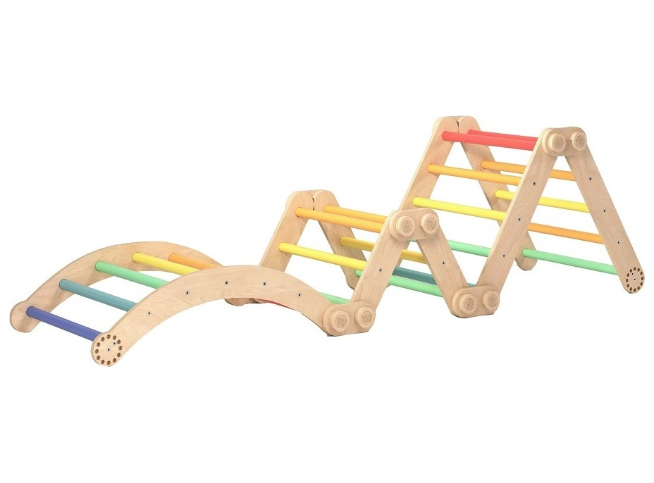 BusyKids Velká skládací lezecká sestava duhová
