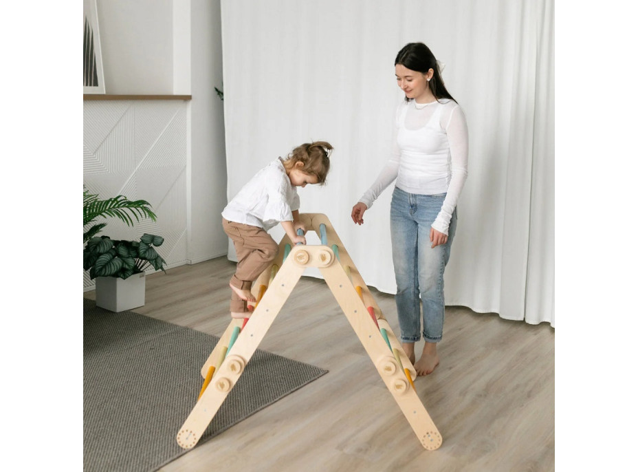 BusyKids Velká skládací lezecká sestava duhová