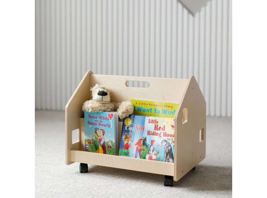 BusyKids Oboustranná knihovna na kolečkách