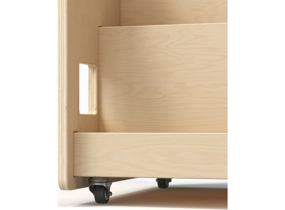 BusyKids Oboustranná knihovna na kolečkách