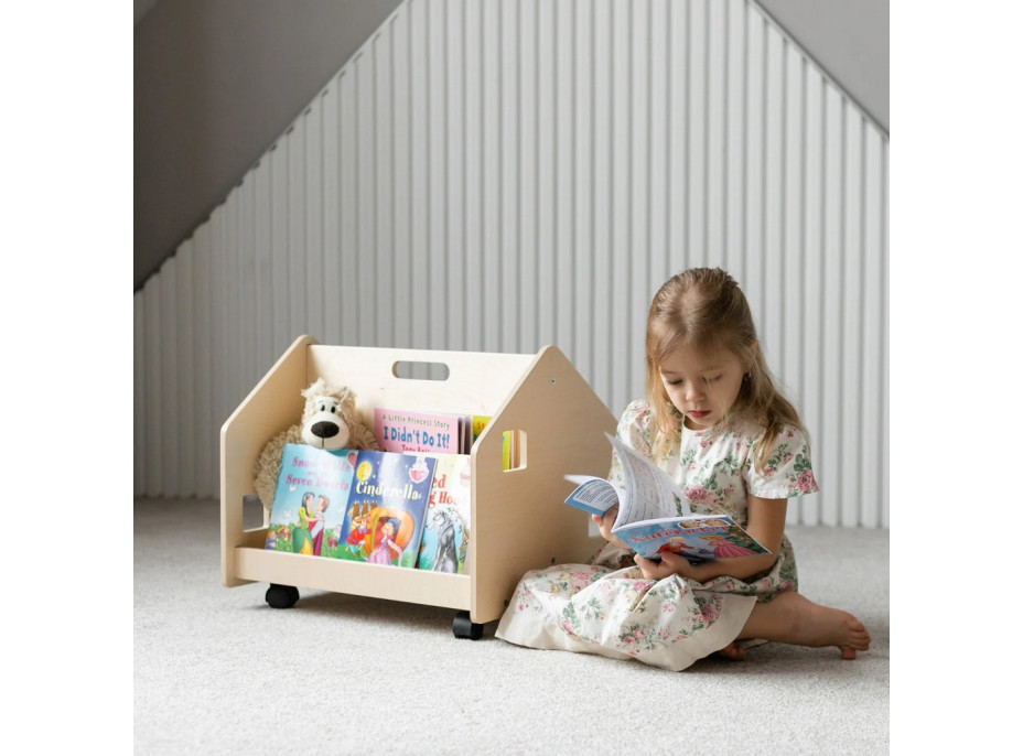 BusyKids Oboustranná knihovna na kolečkách