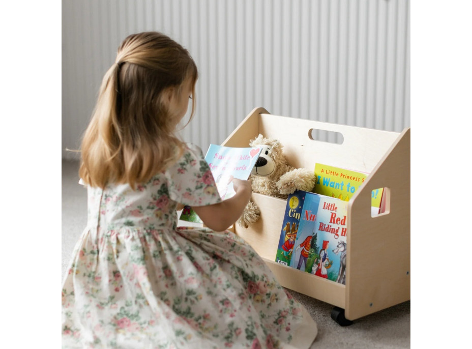 BusyKids Oboustranná knihovna na kolečkách