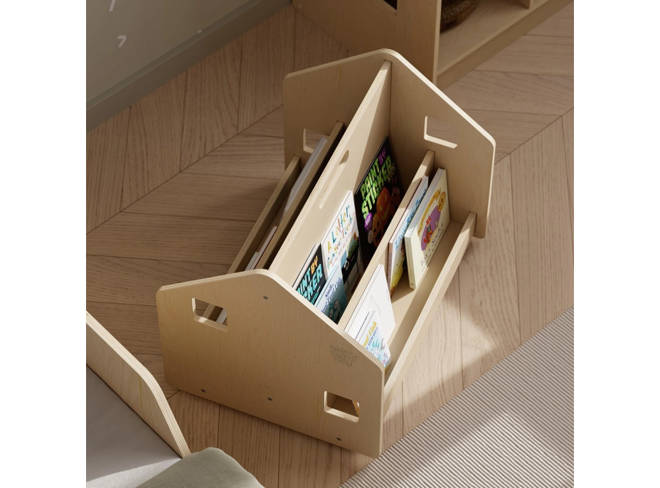 BusyKids Oboustranná knihovna na kolečkách