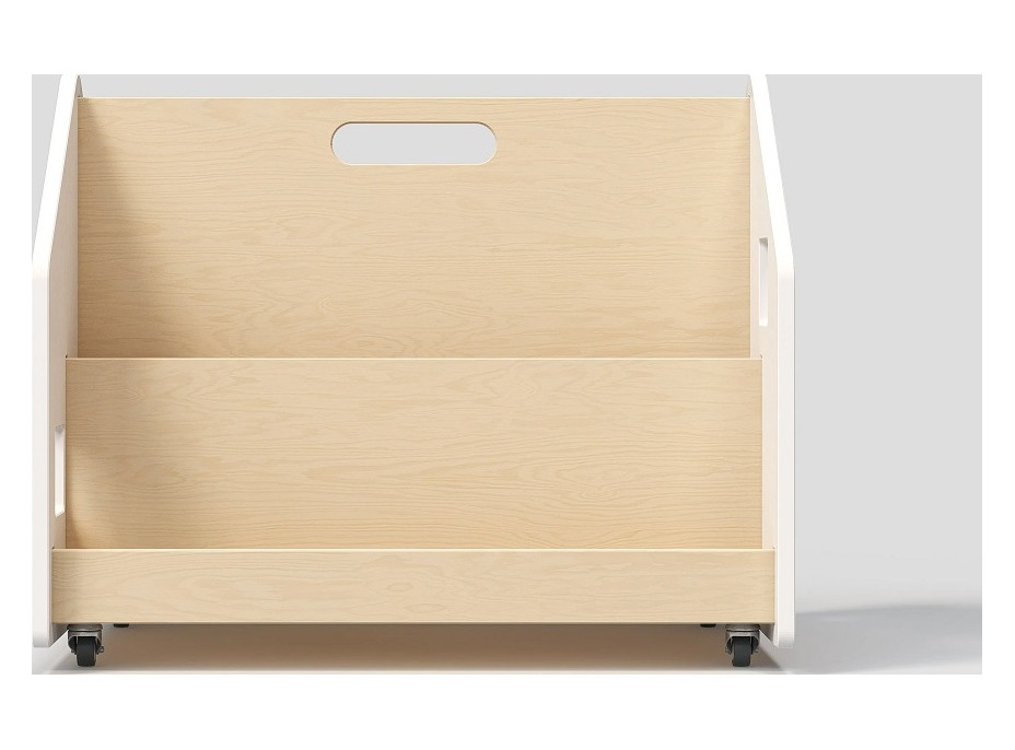 BusyKids Oboustranná knihovna na kolečkách bílá