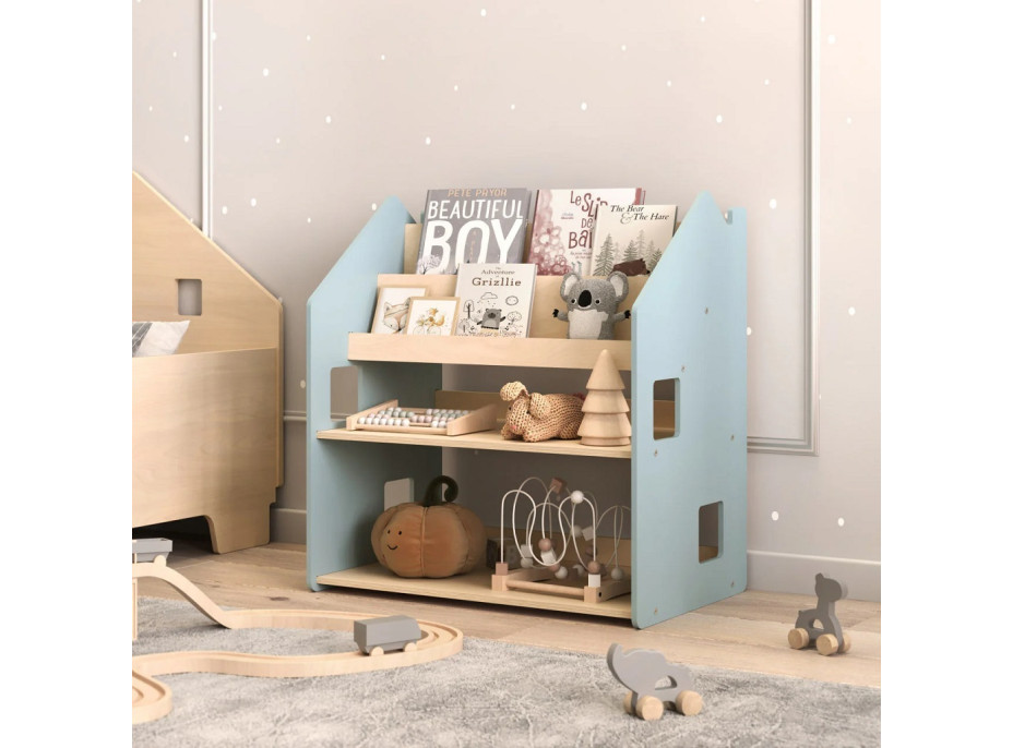 BusyKids Police na hračky a knihy modrá