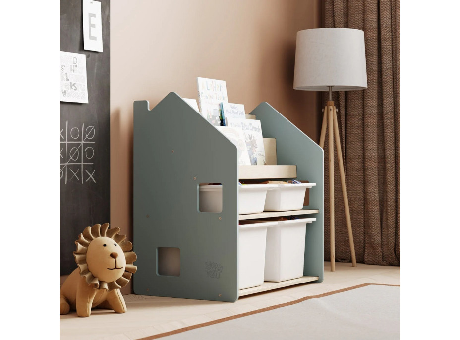 BusyKids Police na hračky a knihy modrá