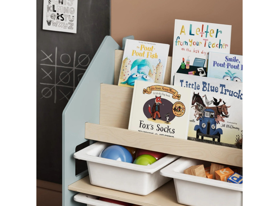 BusyKids Police na hračky a knihy modrá