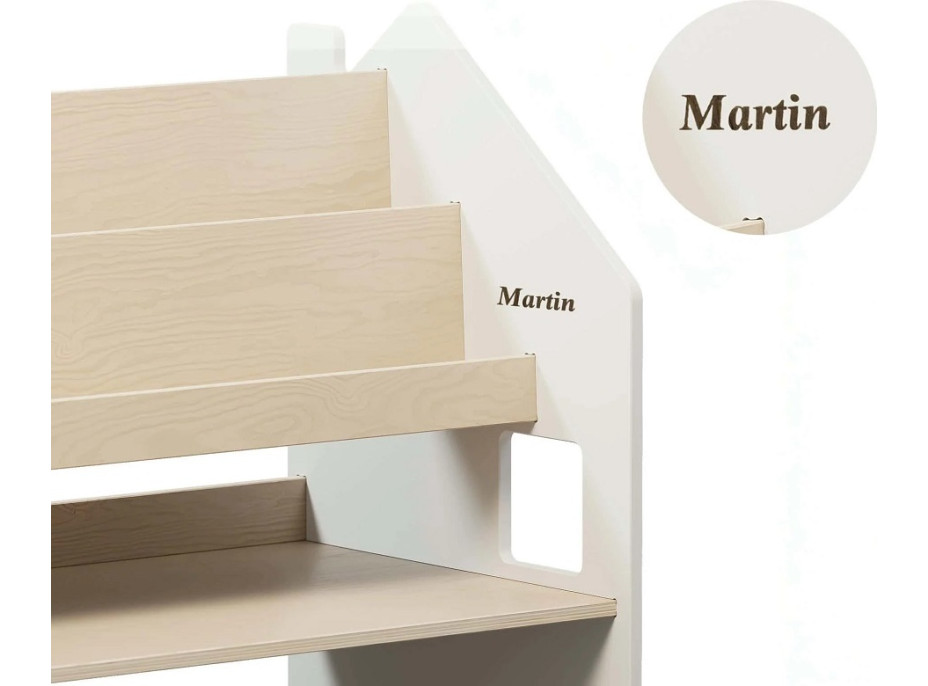 BusyKids Police na hračky a knihy bílá