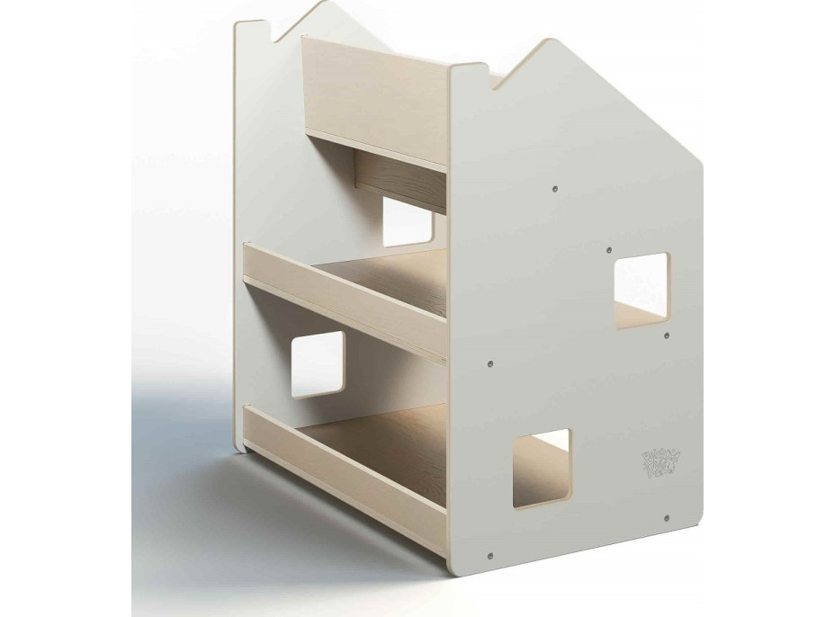 BusyKids Police na hračky a knihy bílá