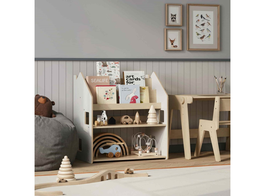 BusyKids Police na hračky a knihy bílá