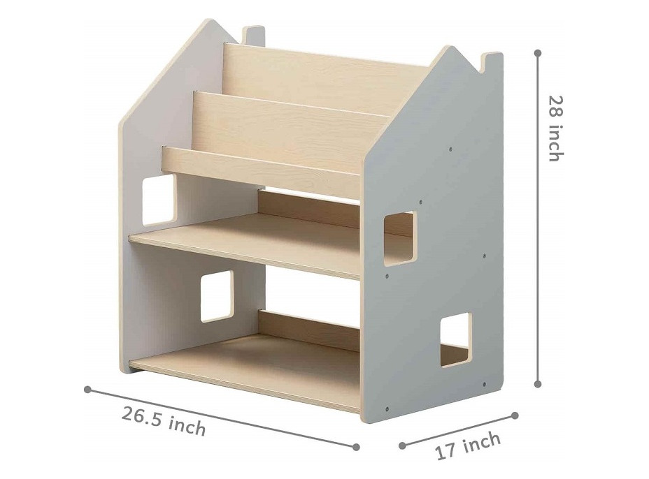 BusyKids Police na hračky a knihy bílá