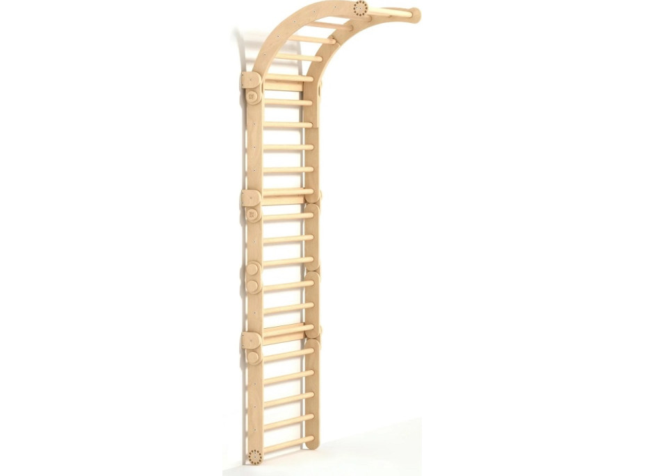 BusyKids Dřevěné domácí žebřiny s hrazdou nelakované