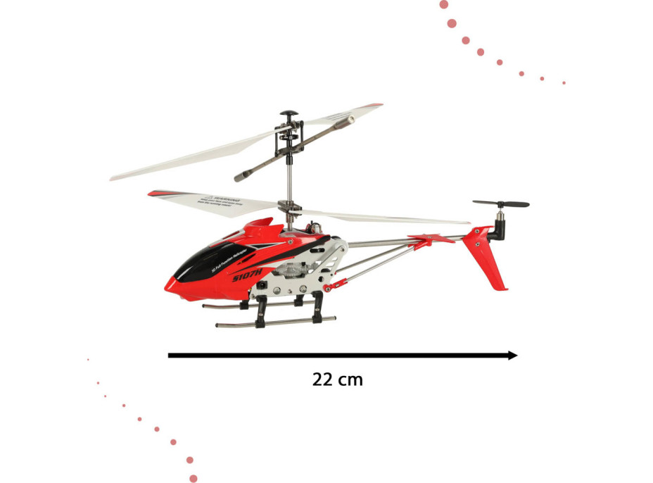 SYMA S107H RC vrtulník 2,4GHz RTF - červený