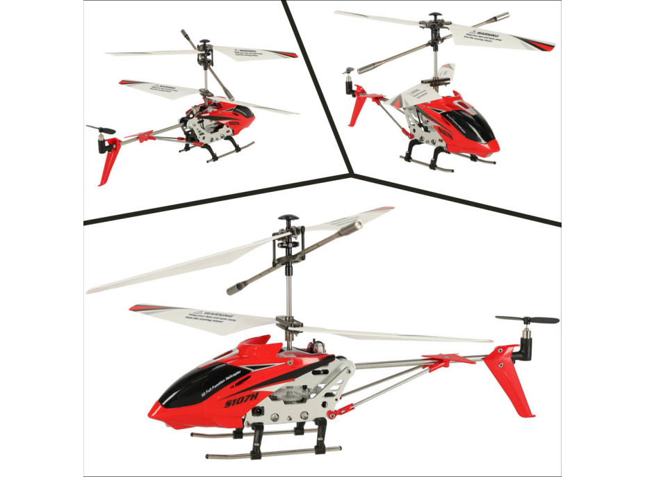 SYMA S107H RC vrtulník 2,4GHz RTF - červený