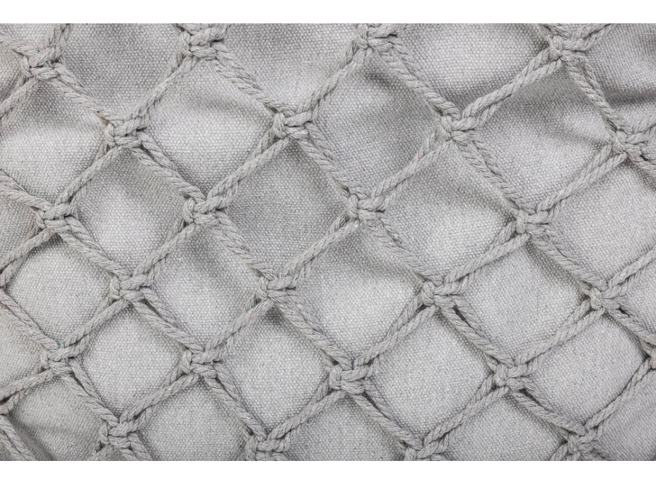 Houpací křeslo LUARO s opěradlem - šedé - 80 cm + polštář XXL