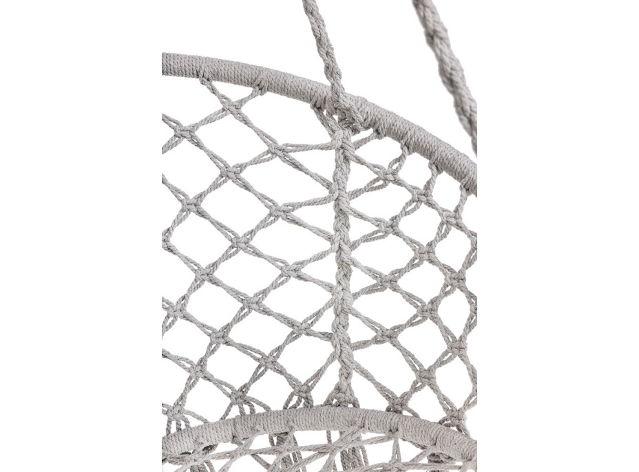 Houpací křeslo LUARO s opěradlem - šedé - 80 cm + polštář XXL