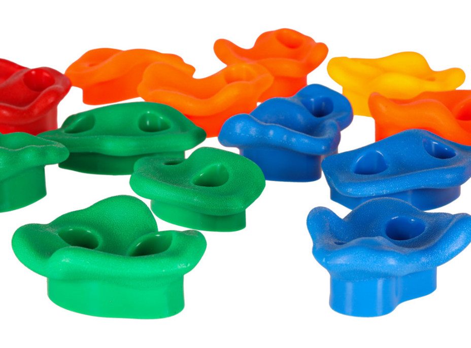 Lezecké úchyty pro děti - barevné 20 ks + šrouby