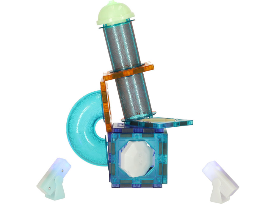 Svítící magnetická kuličková dráha - 49 prvků