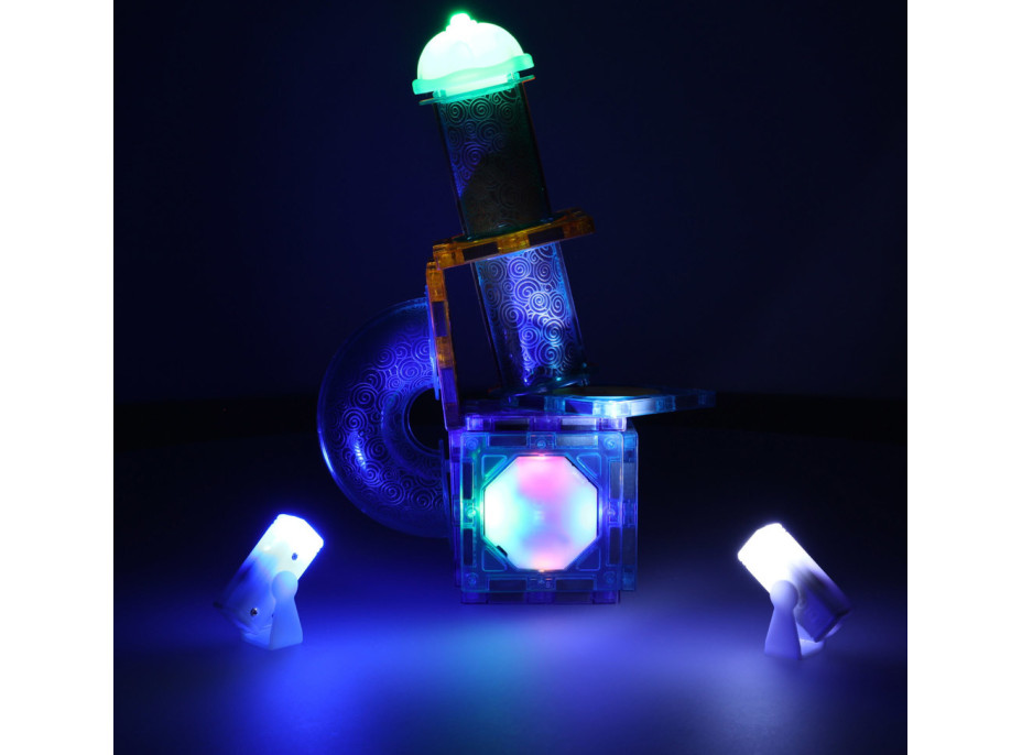 Svítící magnetická kuličková dráha - 49 prvků