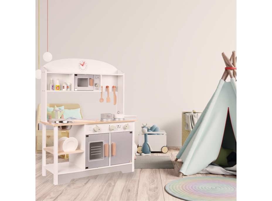 Dětská dřevěná kuchyňka MDF MODERN CLASSIC + příslušenství
