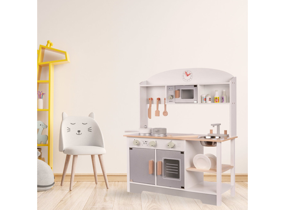 Dětská dřevěná kuchyňka MDF MODERN CLASSIC + příslušenství