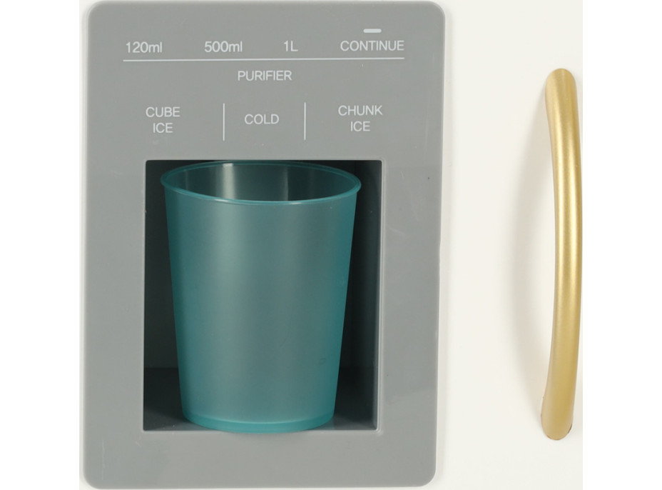 Dětská dřevěná kuchyňka s lednicí - bílá/zlatá