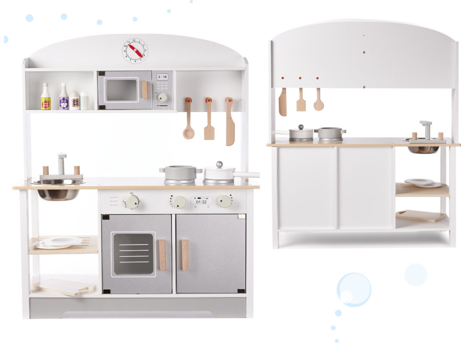 Dětská dřevěná kuchyňka MDF MODERN CLASSIC + příslušenství