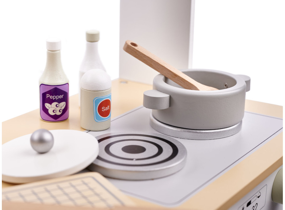 Dětská dřevěná kuchyňka MDF MODERN CLASSIC + příslušenství