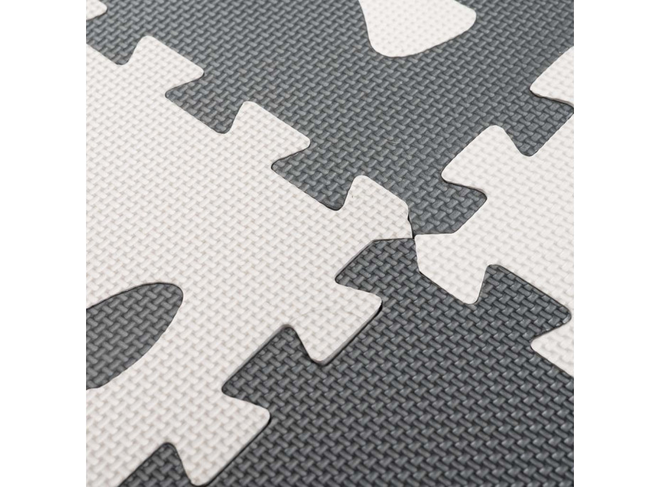 Pěnová puzzle podložka pro děti 9 prvků - šedá/ecru - 85cm x 85cm x 1cm