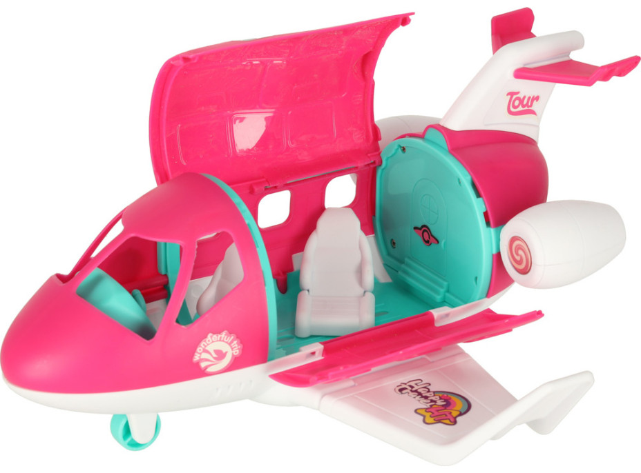 Letadlo pro panenky s letuškou - růžové