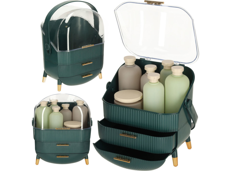 Organizér na kosmetiku - zelený