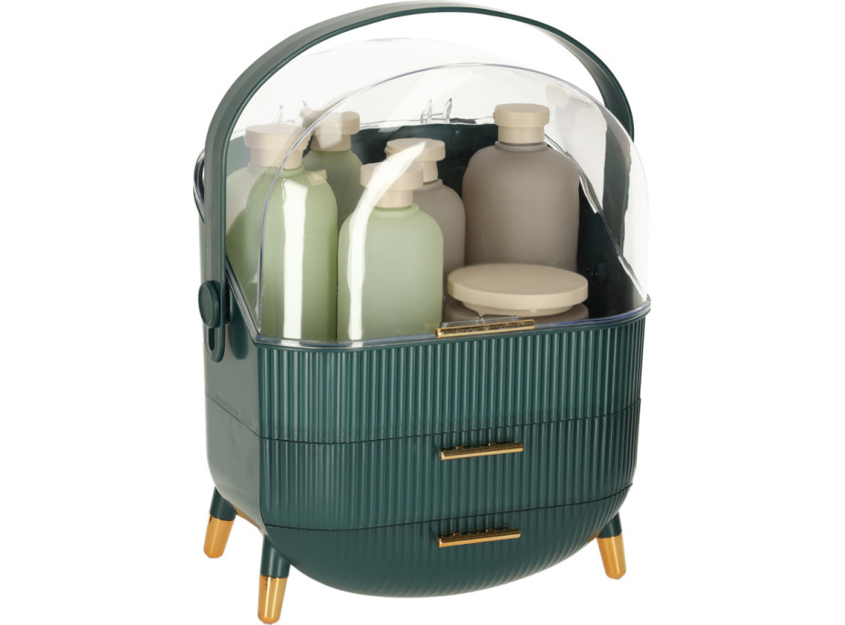 Organizér na kosmetiku - zelený