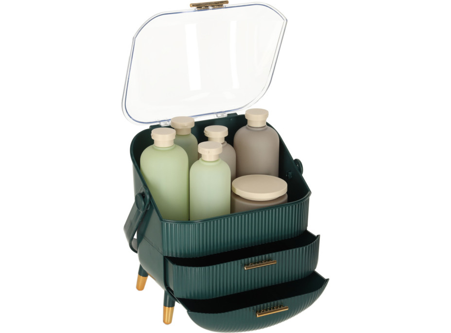 Organizér na kosmetiku - zelený