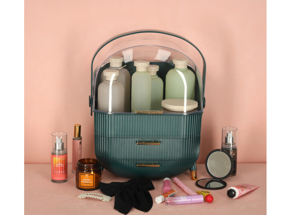 Organizér na kosmetiku - zelený
