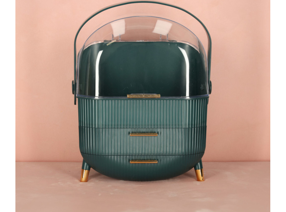 Organizér na kosmetiku - zelený