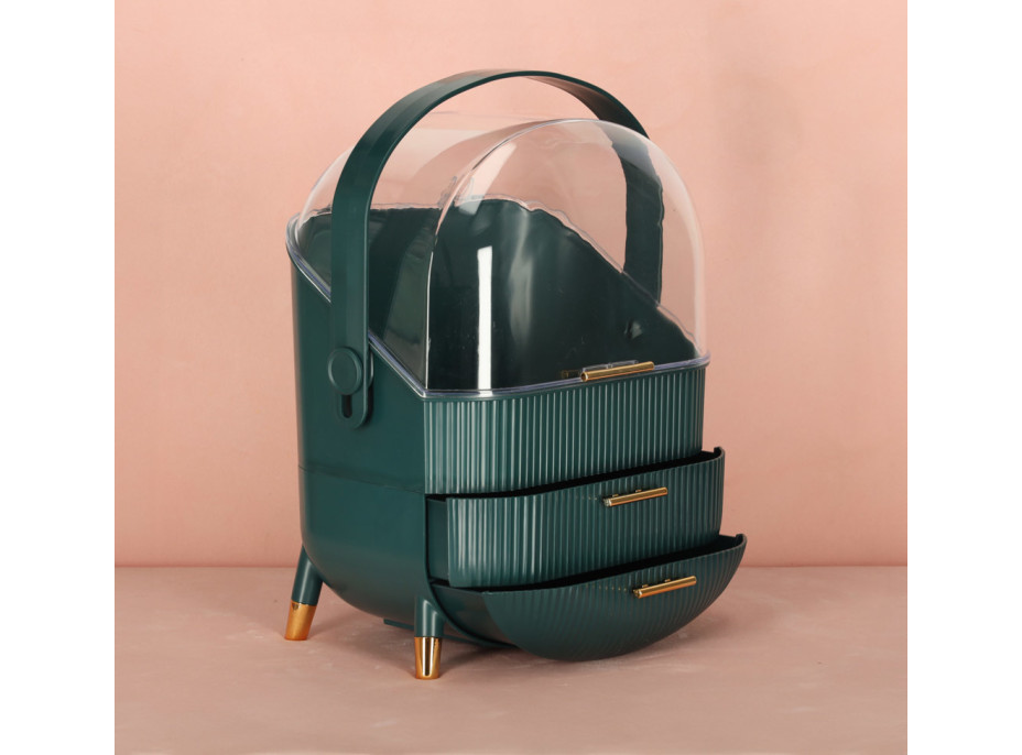 Organizér na kosmetiku - zelený