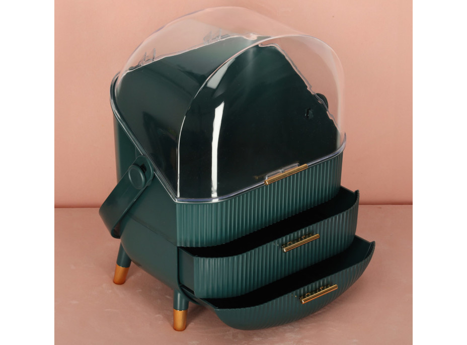 Organizér na kosmetiku - zelený