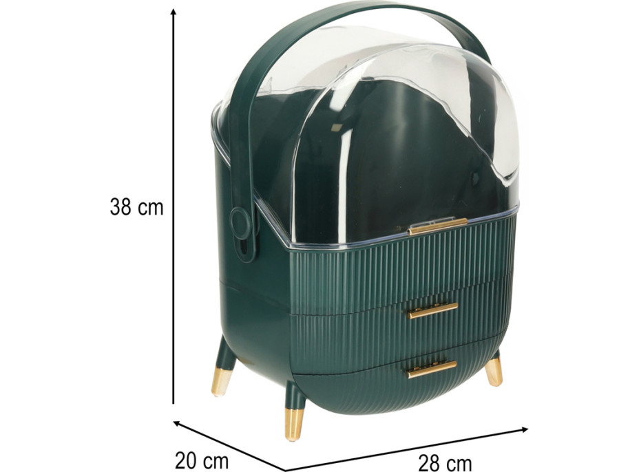 Organizér na kosmetiku - zelený