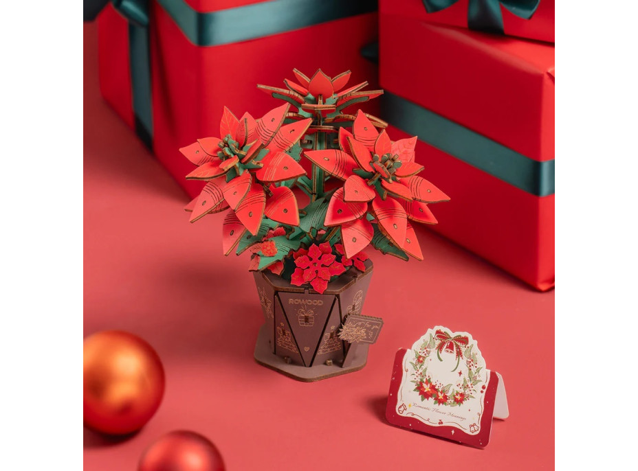 RoboTime 3D dřevěná skládačka Vánoční hvězda