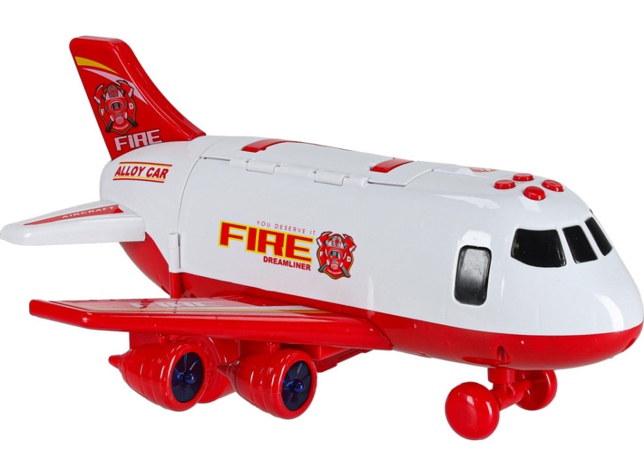 Transportní letadlo + 3 hasičské vozy