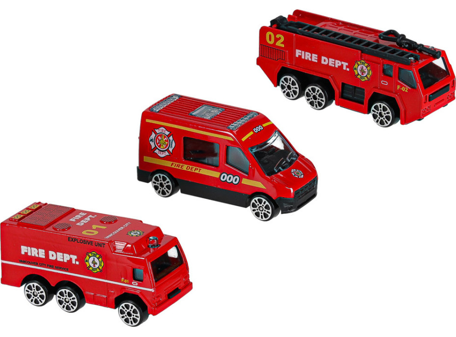 Transportní letadlo + 3 hasičské vozy