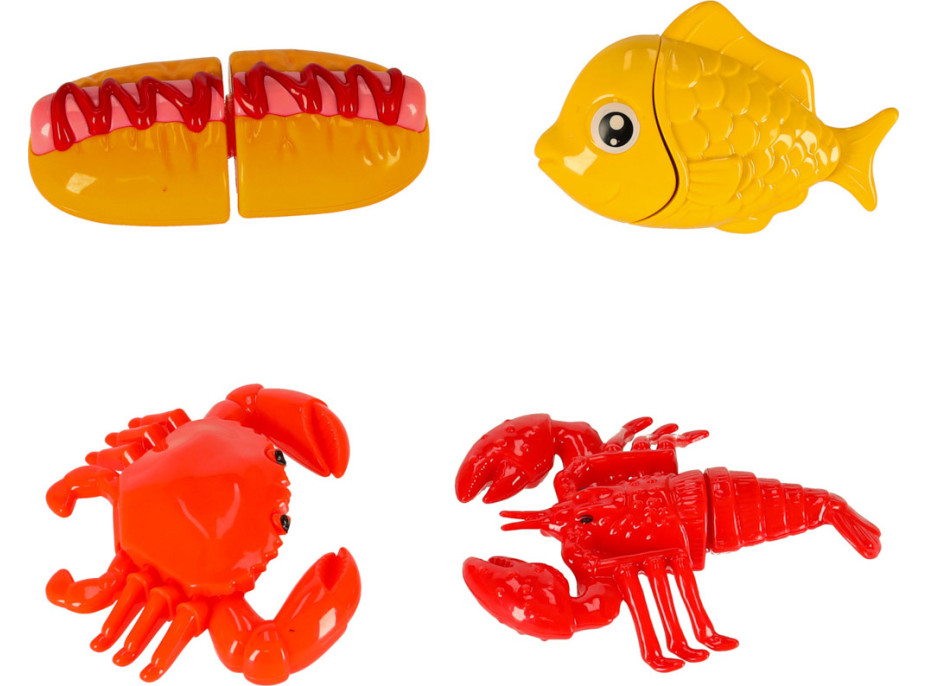 Potraviny ke krájení - zelenina, ovoce, pizza - 36 prvků