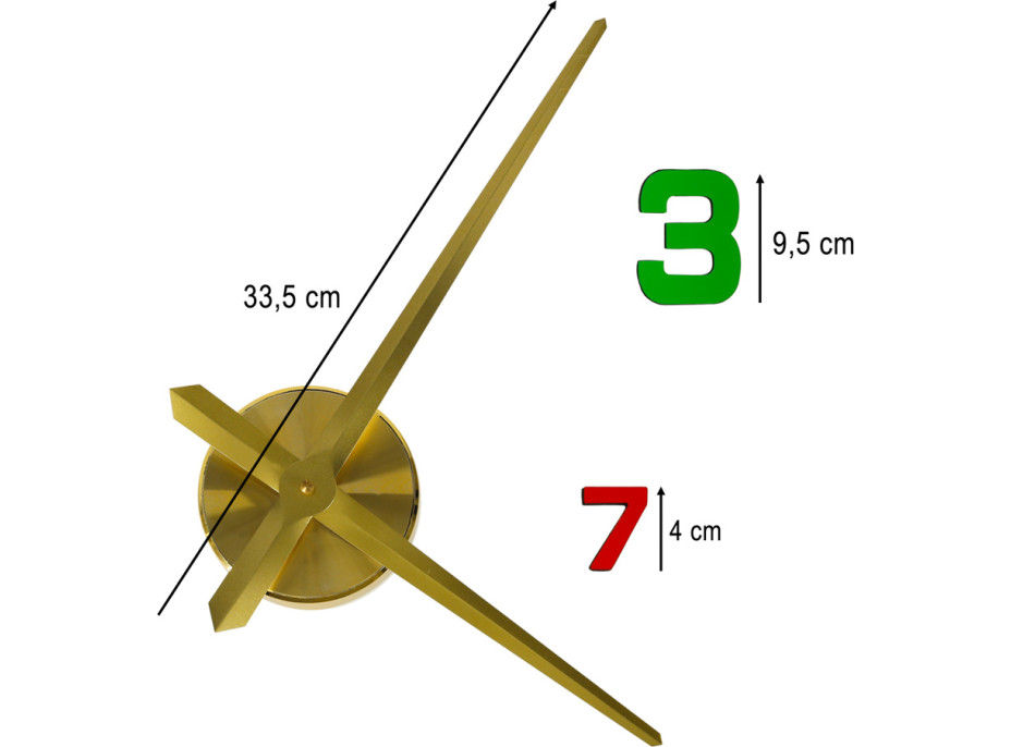 Samolepicí nástěnné hodiny 80-90 cm - barevné - 12 číslic