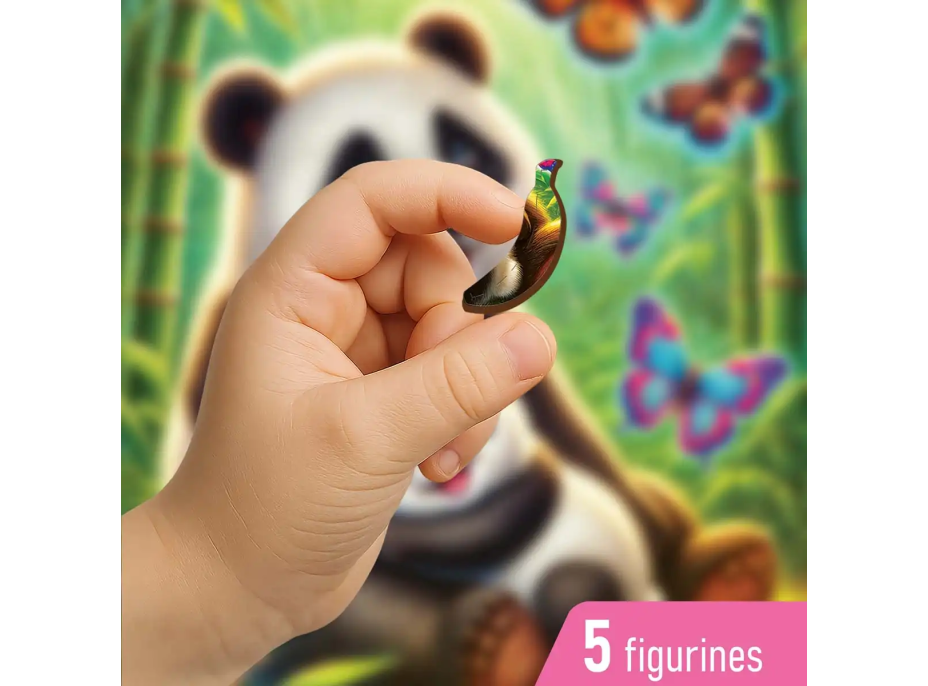 WOODEN CITY Dřevěné puzzle Pandí dobrodružství 20 dílků