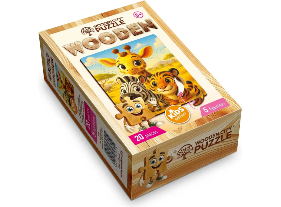 WOODEN CITY Dřevěné puzzle Přátelé 20 dílků