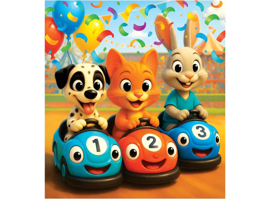 WOODEN CITY Dřevěné puzzle Šťastný závod 20 dílků